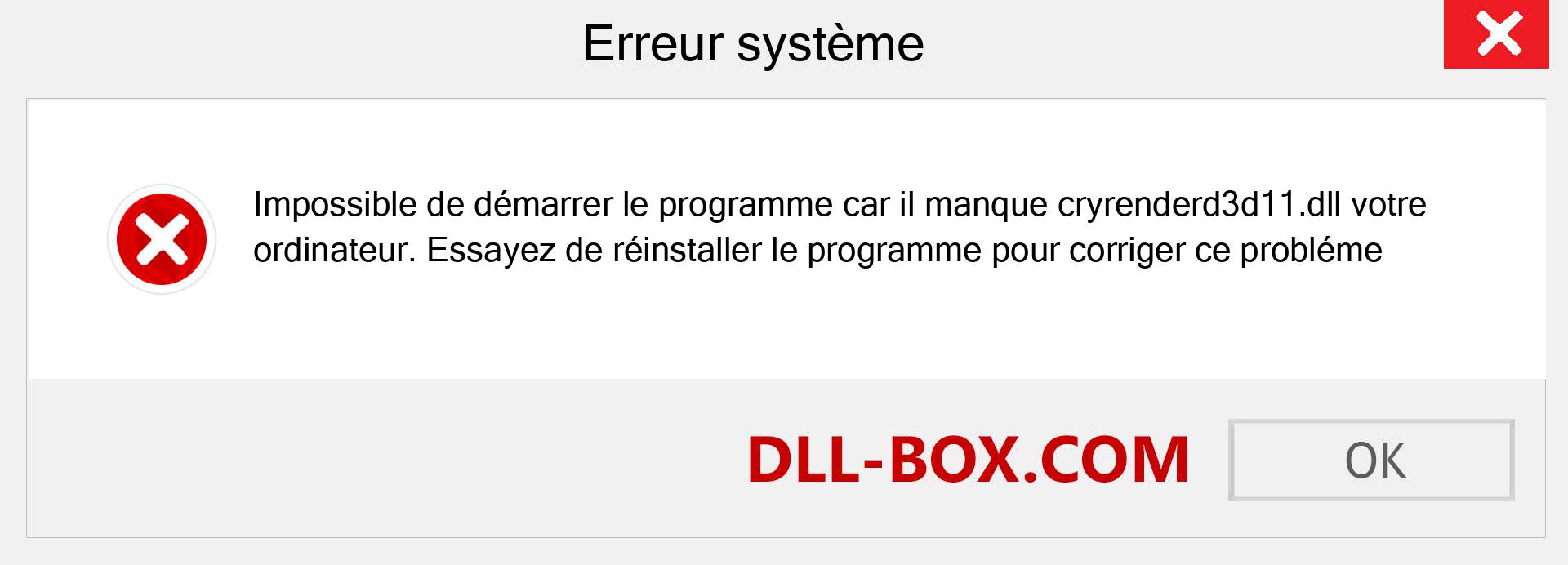 Le fichier cryrenderd3d11.dll est manquant ?. Télécharger pour Windows 7, 8, 10 - Correction de l'erreur manquante cryrenderd3d11 dll sur Windows, photos, images